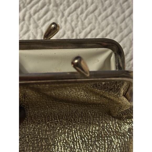 vintage St Thomas gold lame leather coin purse or cigarette holder bag 1960s - Picture 8 of 8